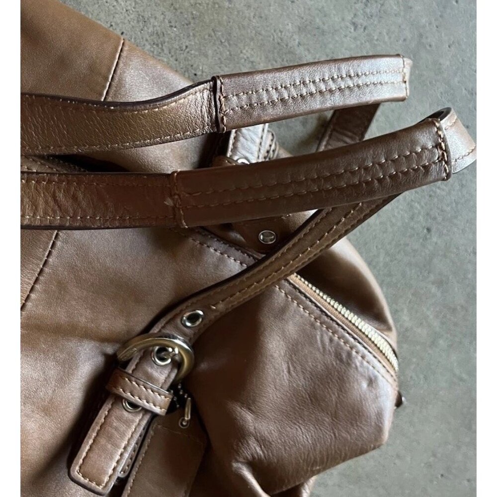 Coach F17220 Soho Shoulder Bag Purse Brown Leather Boho Slouchy Classic - Picture 10 of 15